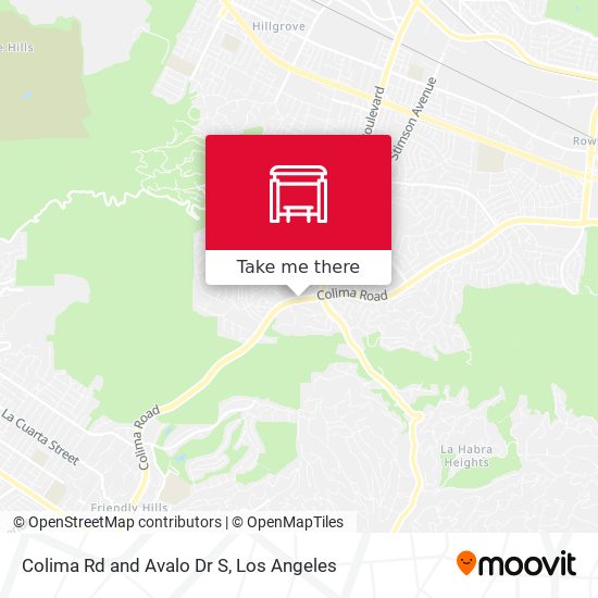 Colima Rd and Avalo Dr S map