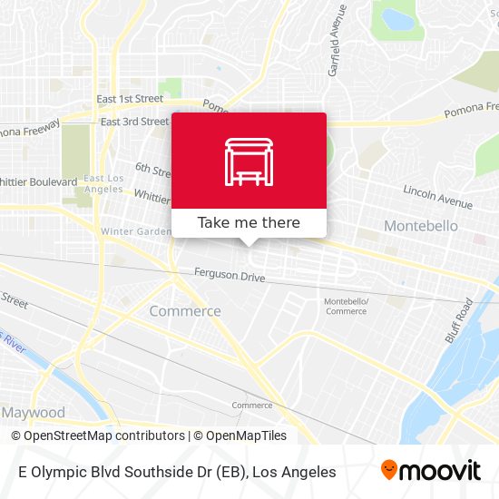 E Olympic Blvd Southside Dr (EB) map