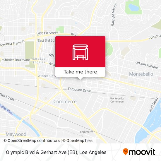 Olympic Blvd & Gerhart Ave (EB) map