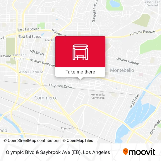 Mapa de Olympic Blvd & Saybrook Ave (EB)