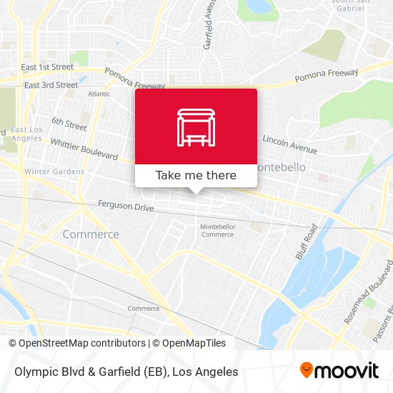 Olympic Blvd & Garfield (EB) map