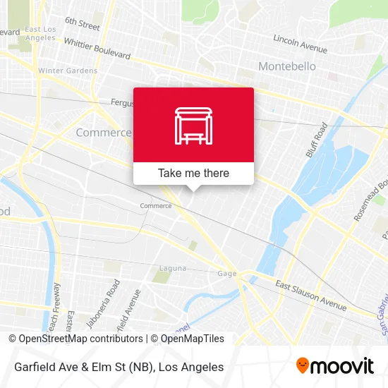 Garfield Ave & Elm St (NB) map