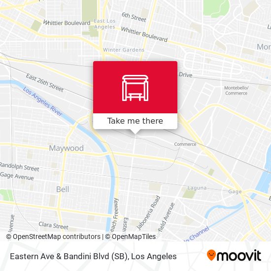 Eastern Ave & Bandini Blvd (SB) map
