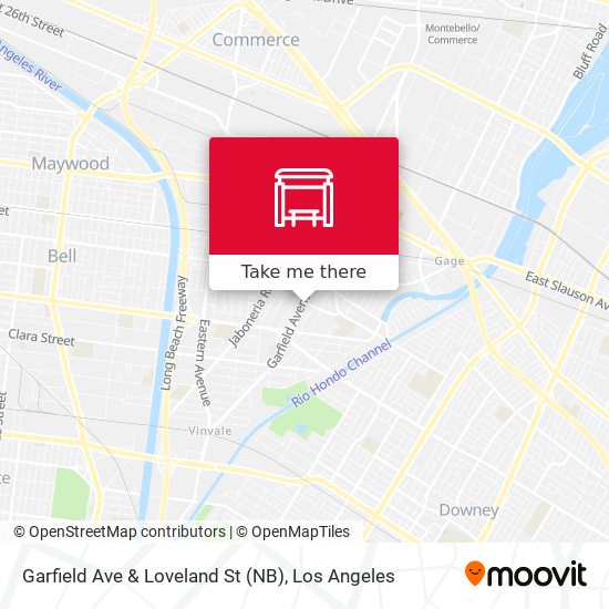 Garfield Ave & Loveland St (NB) map
