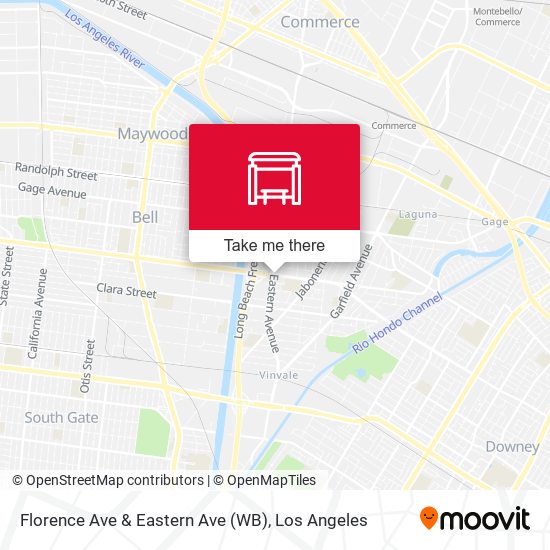 Florence Ave & Eastern Ave (WB) map