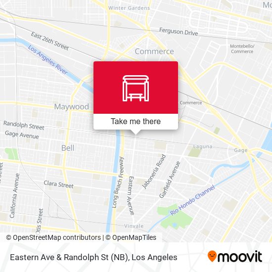 Eastern Ave & Randolph St (NB) map