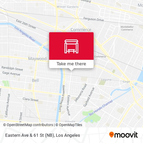 Eastern Ave & 61 St (NB) map