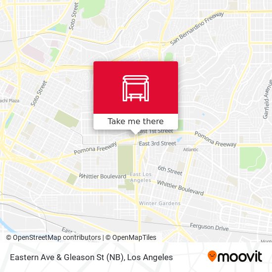 Eastern Ave & Gleason St (NB) map