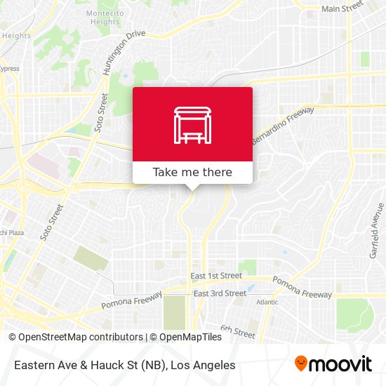Eastern Ave & Hauck St (NB) map