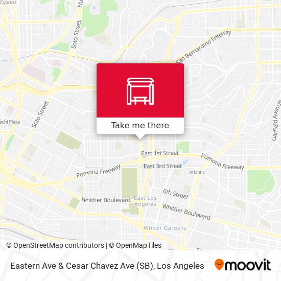 Eastern Ave & Cesar Chavez Ave (SB) map