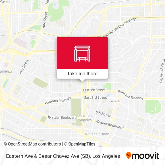 Eastern Ave & Cesar Chavez Ave (SB) map