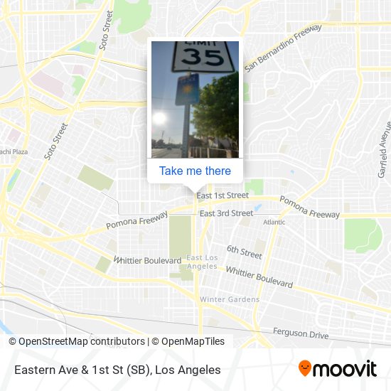 Mapa de Eastern Ave & 1st St (SB)