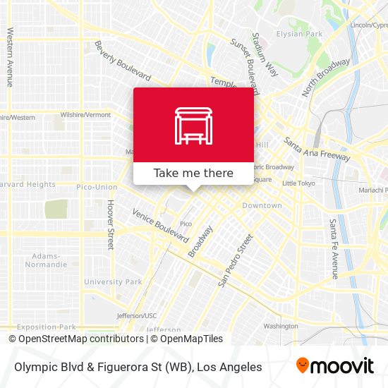 Mapa de Olympic Blvd & Figuerora St (WB)