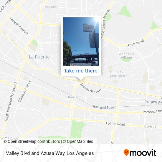 Valley Blvd and Azusa Way map