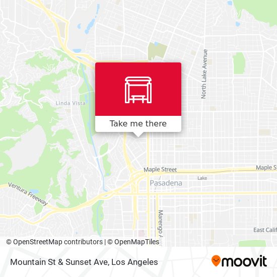 Mountain St & Sunset Ave map
