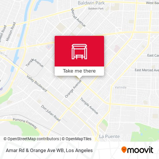 Mapa de Amar Rd & Orange Ave WB
