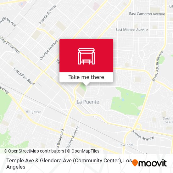Temple Ave & Glendora Ave (Community Center) map