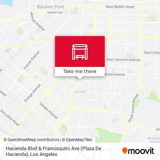 Mapa de Hacienda Blvd & Francisquito Ave (Plaza De Hacienda)