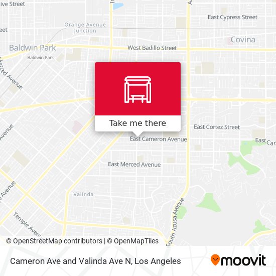 Cameron Ave and Valinda Ave N map
