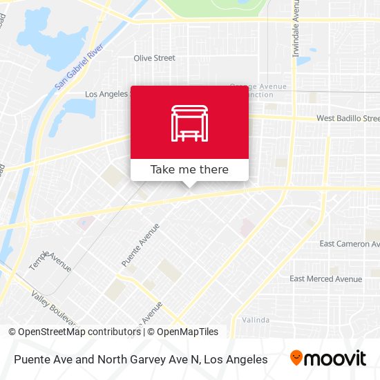 Puente Ave and North Garvey Ave N map