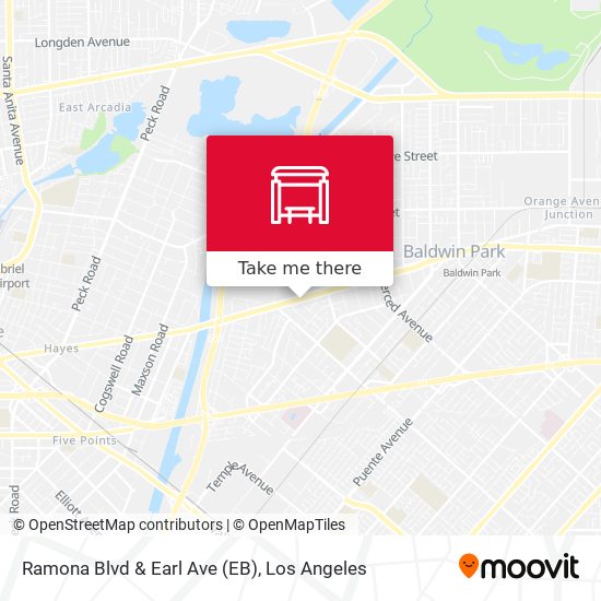 Ramona Blvd & Earl Ave (EB) map