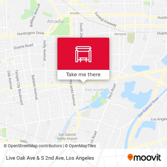 Live Oak Ave & S 2nd Ave map