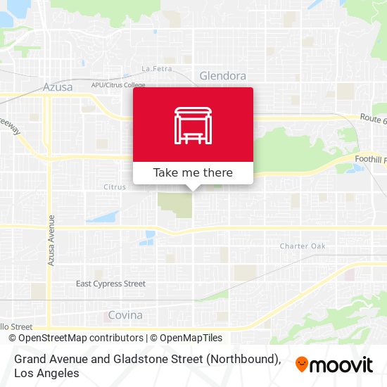 Grand Avenue and Gladstone Street (Northbound) map