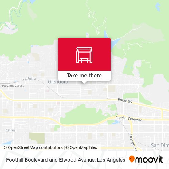 Mapa de Foothill Boulevard and Elwood Avenue
