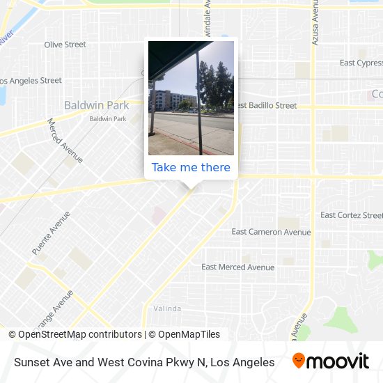 Sunset Ave and West Covina Pkwy N map