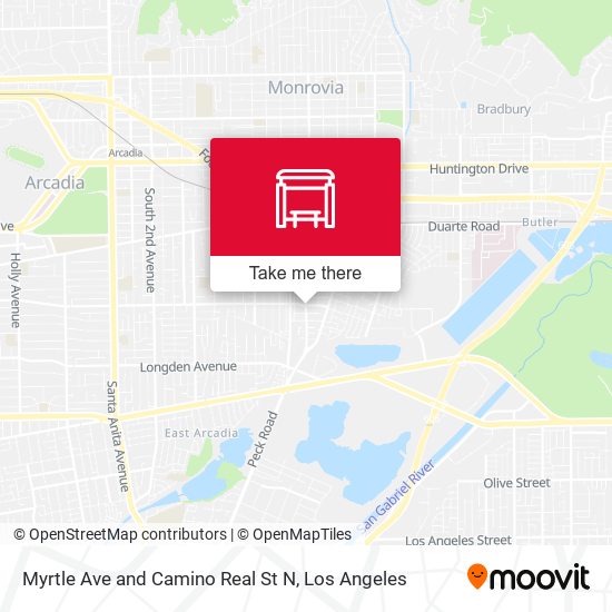Myrtle Ave and Camino Real St N map