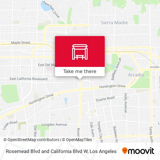 Rosemead Blvd and California Blvd W map