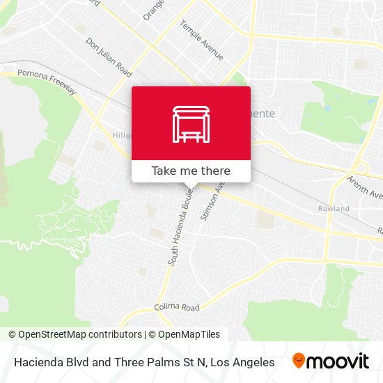 Mapa de Hacienda Blvd and Three Palms St N