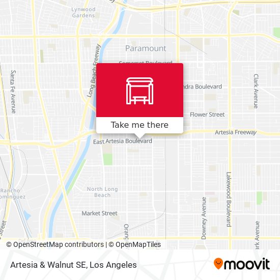 Artesia & Walnut SE map