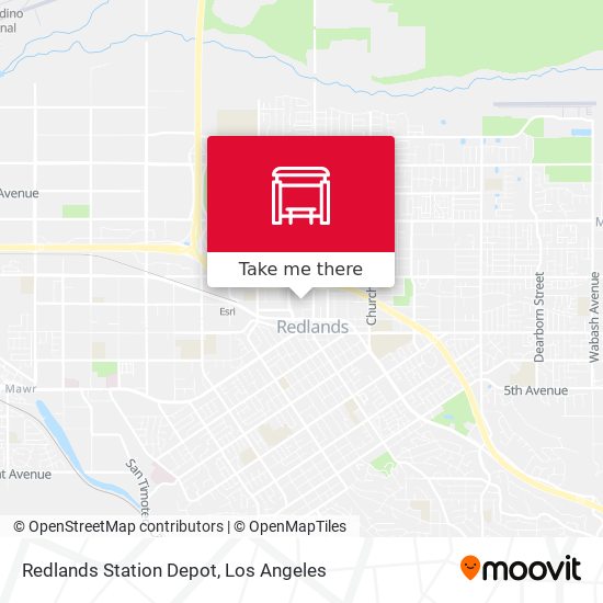 Redlands Station Depot map