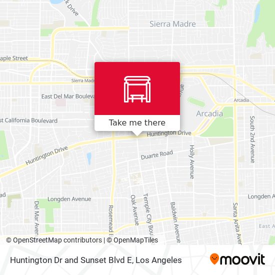 Mapa de Huntington Dr and Sunset Blvd  E
