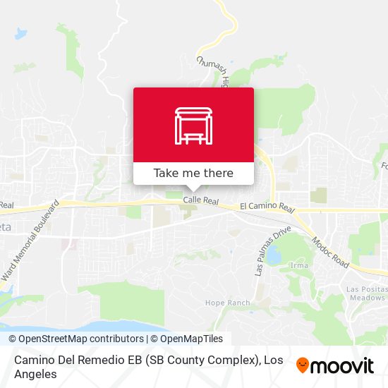 Camino Del Remedio EB (SB County Complex) map