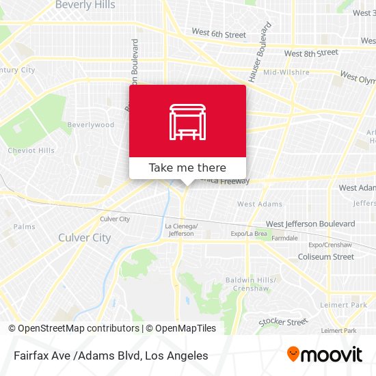 Fairfax Ave /Adams Blvd map