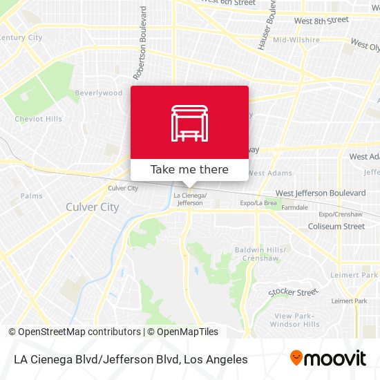 Mapa de LA Cienega Blvd/Jefferson Blvd