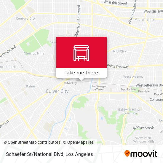 Schaefer St/National Blvd map