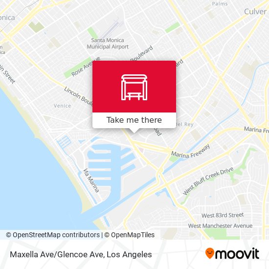 Maxella Ave/Glencoe Ave map
