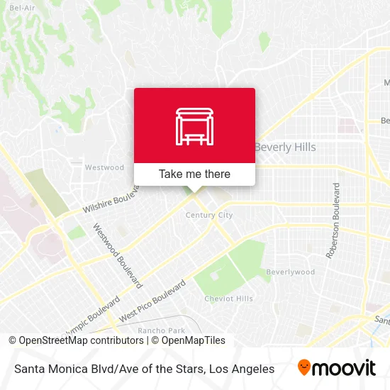 Santa Monica Blvd / Ave of the Stars map