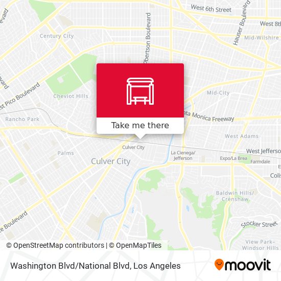 Washington Blvd/National Blvd map