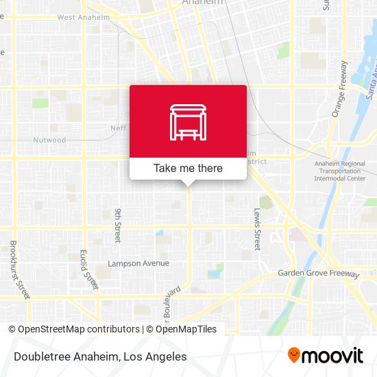 Doubletree Anaheim map