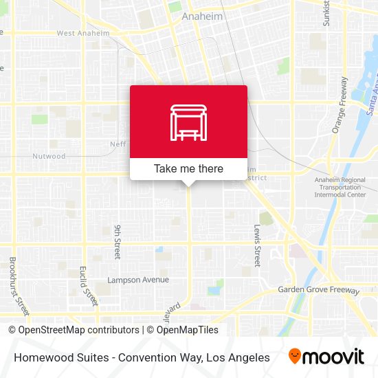 Mapa de Homewood Suites - Convention Way