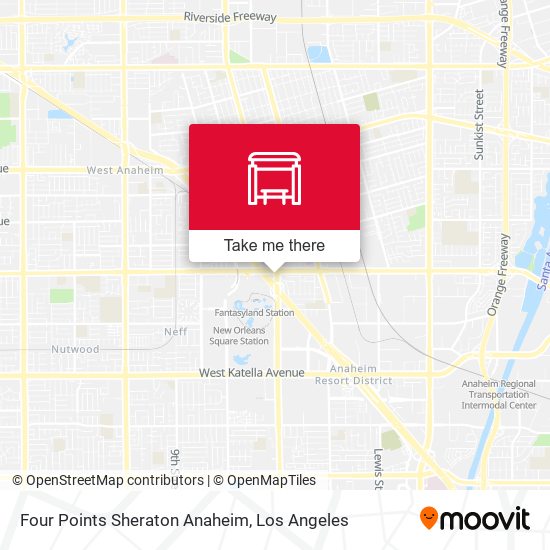 Four Points Sheraton Anaheim map