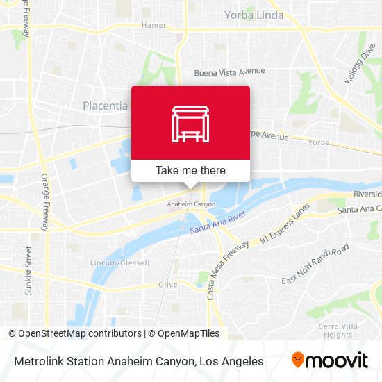 Mapa de Metrolink Station Anaheim Canyon