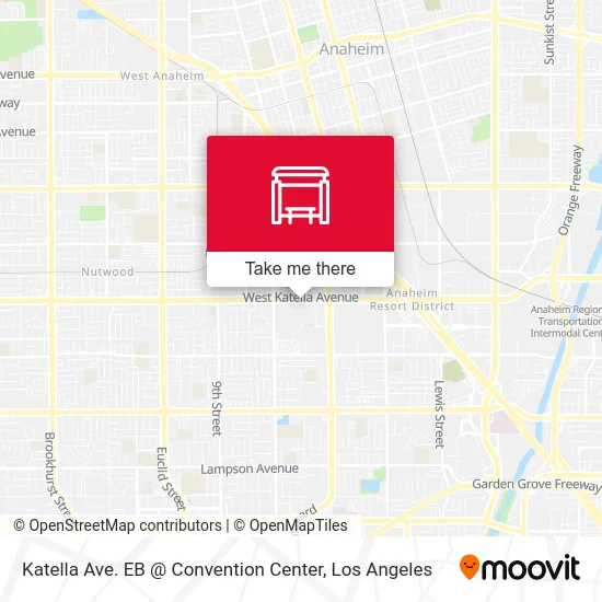 Katella Ave. EB @ Convention Center map