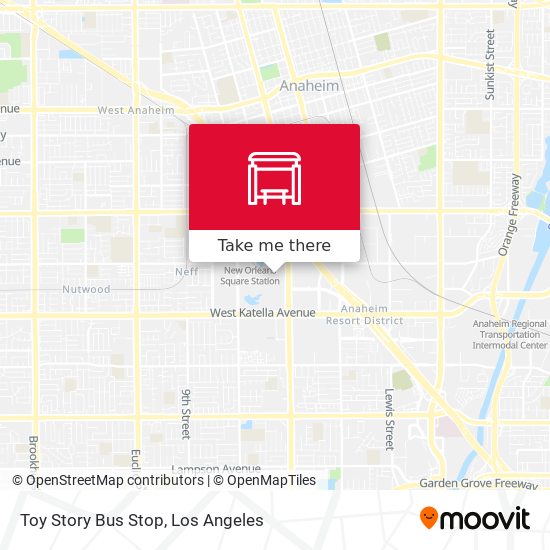 Toy Story Bus Stop map