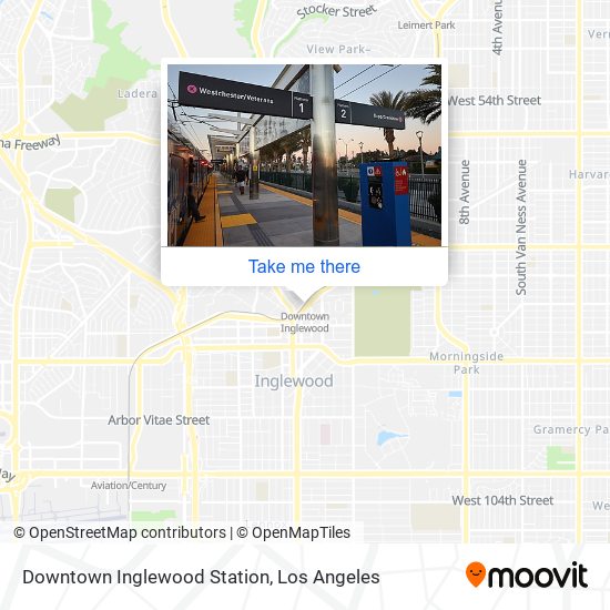 Downtown Inglewood Station map