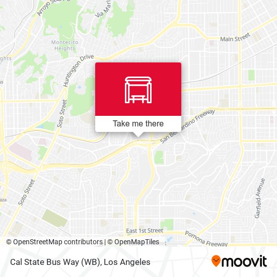 Mapa de Cal State Bus Way (WB)